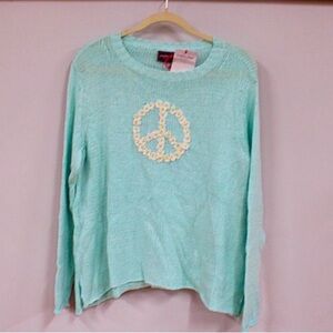 Wooden Ships Mint Peace Sweater